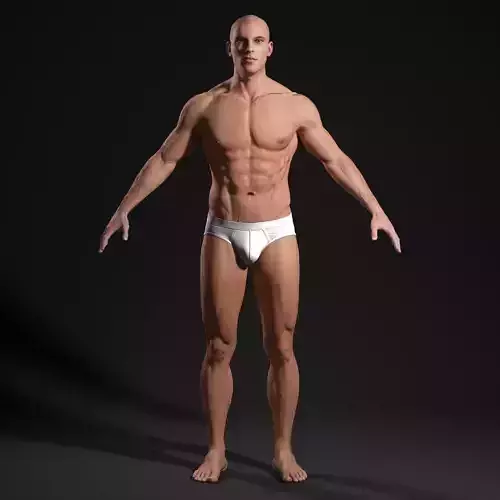 Realistic Male 3D Character Model