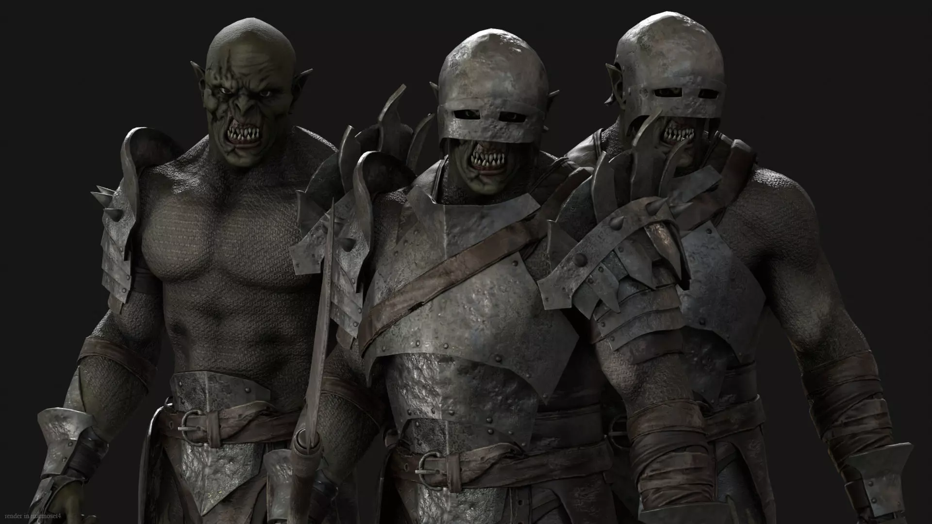 HeavyOrc1 Low-poly 3D model_3