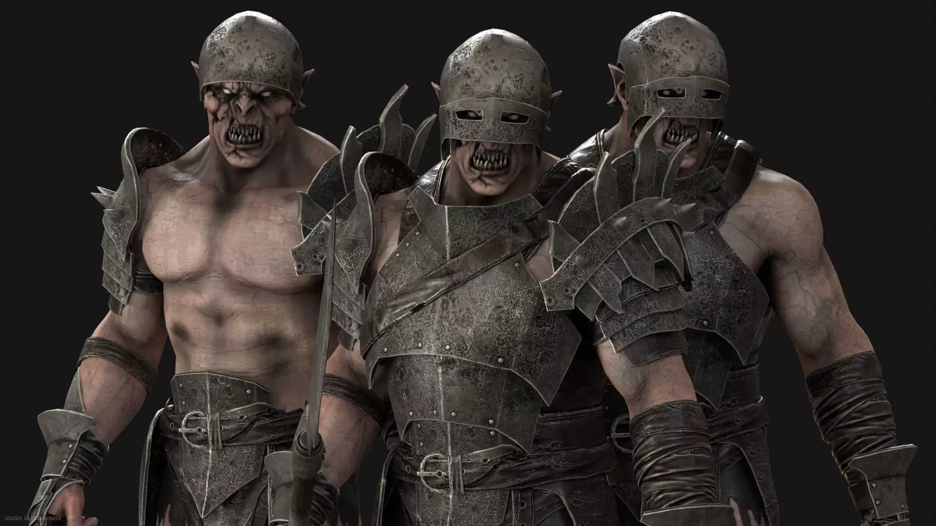 HeavyOrc1 Low-poly 3D model_4