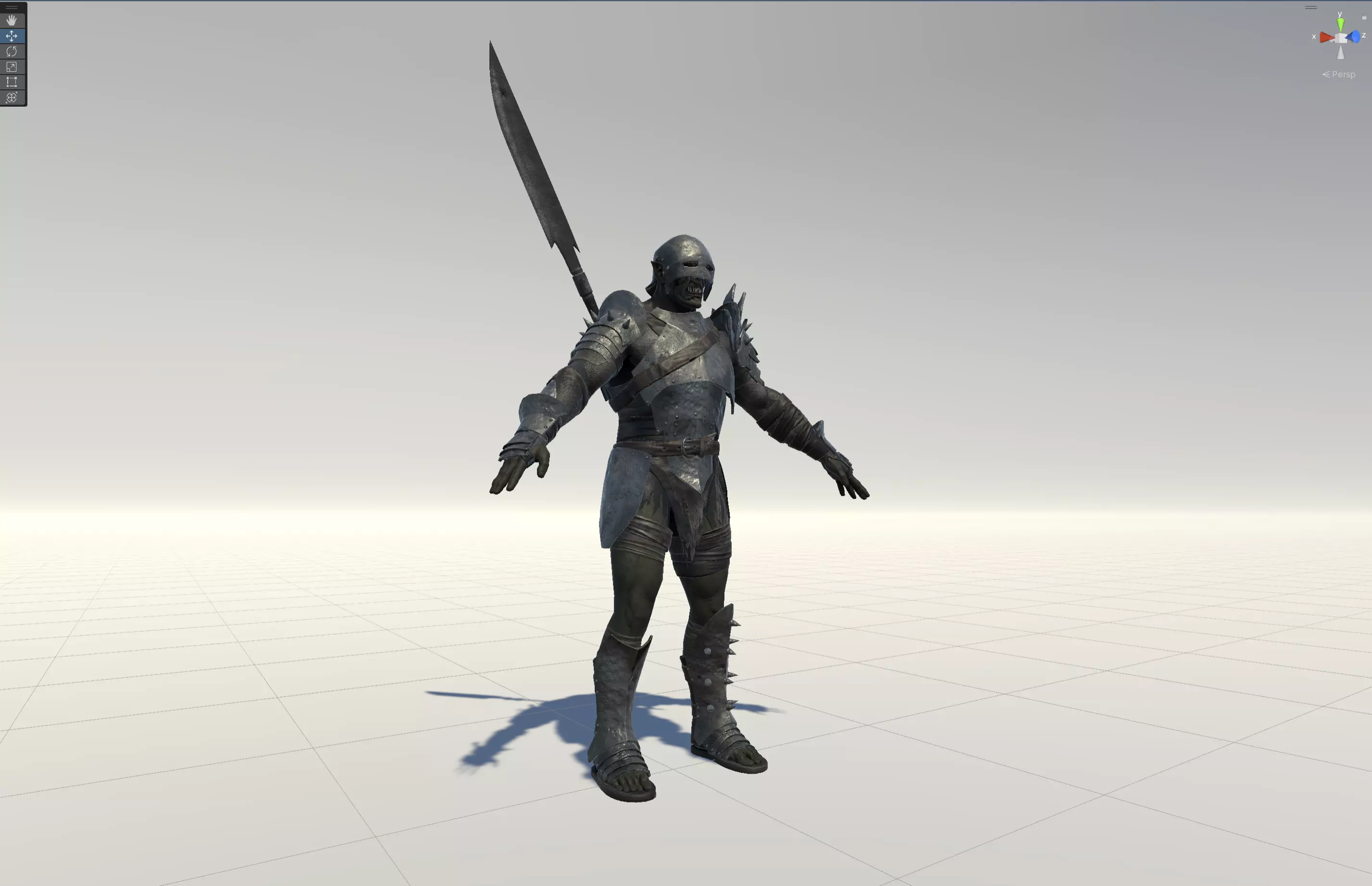 HeavyOrc1 Low-poly 3D model_8