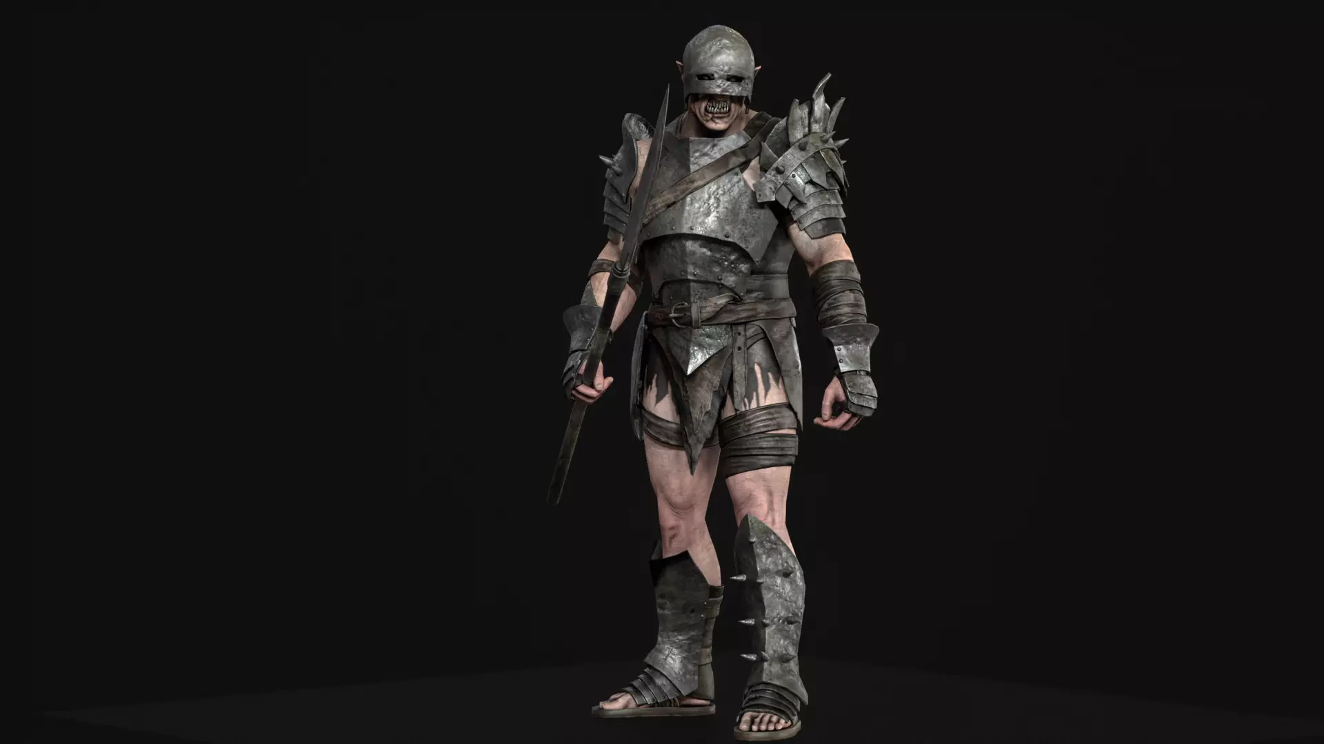 HeavyOrc1 Low-poly 3D model_14