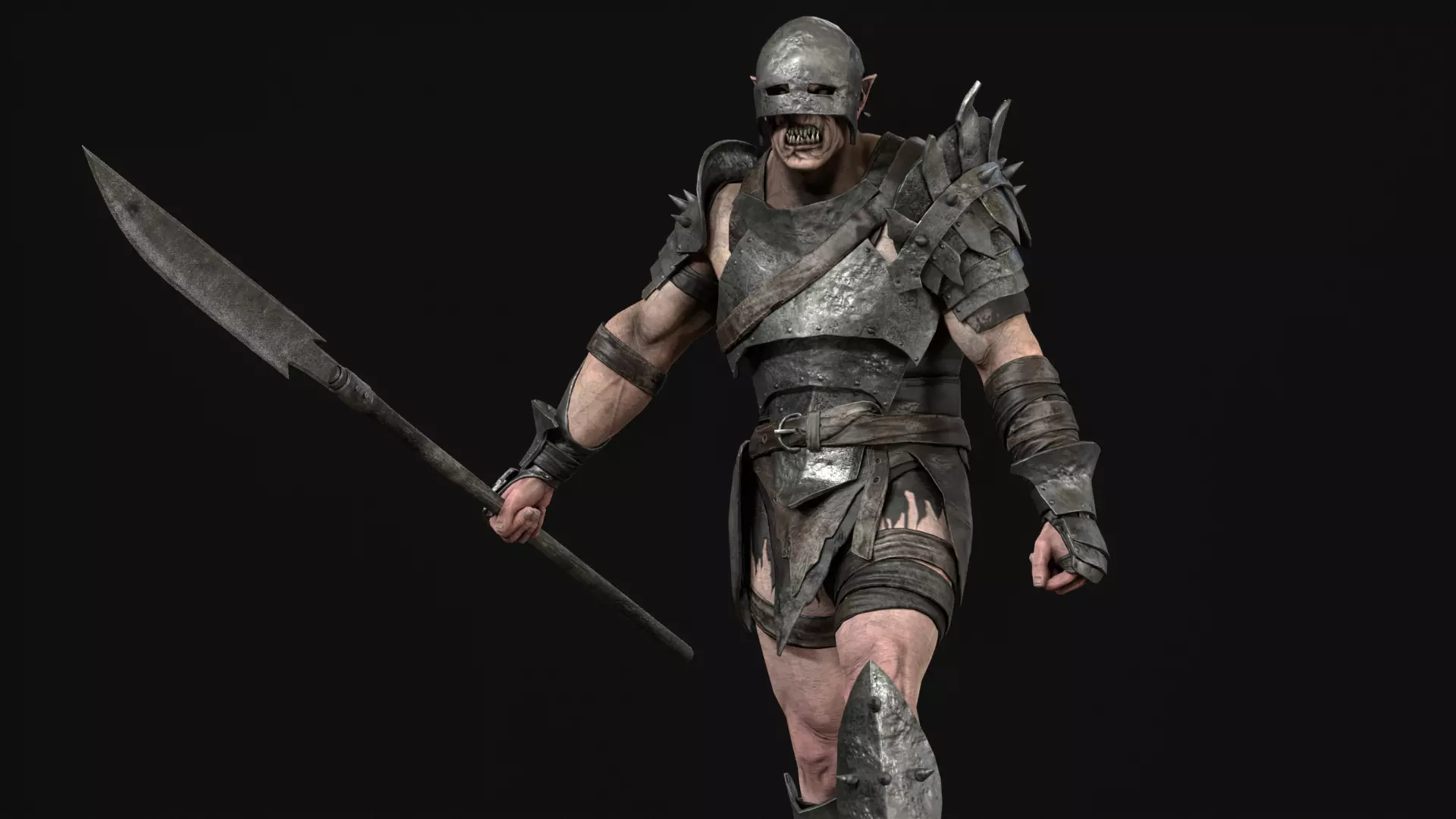 HeavyOrc1 Low-poly 3D model_16