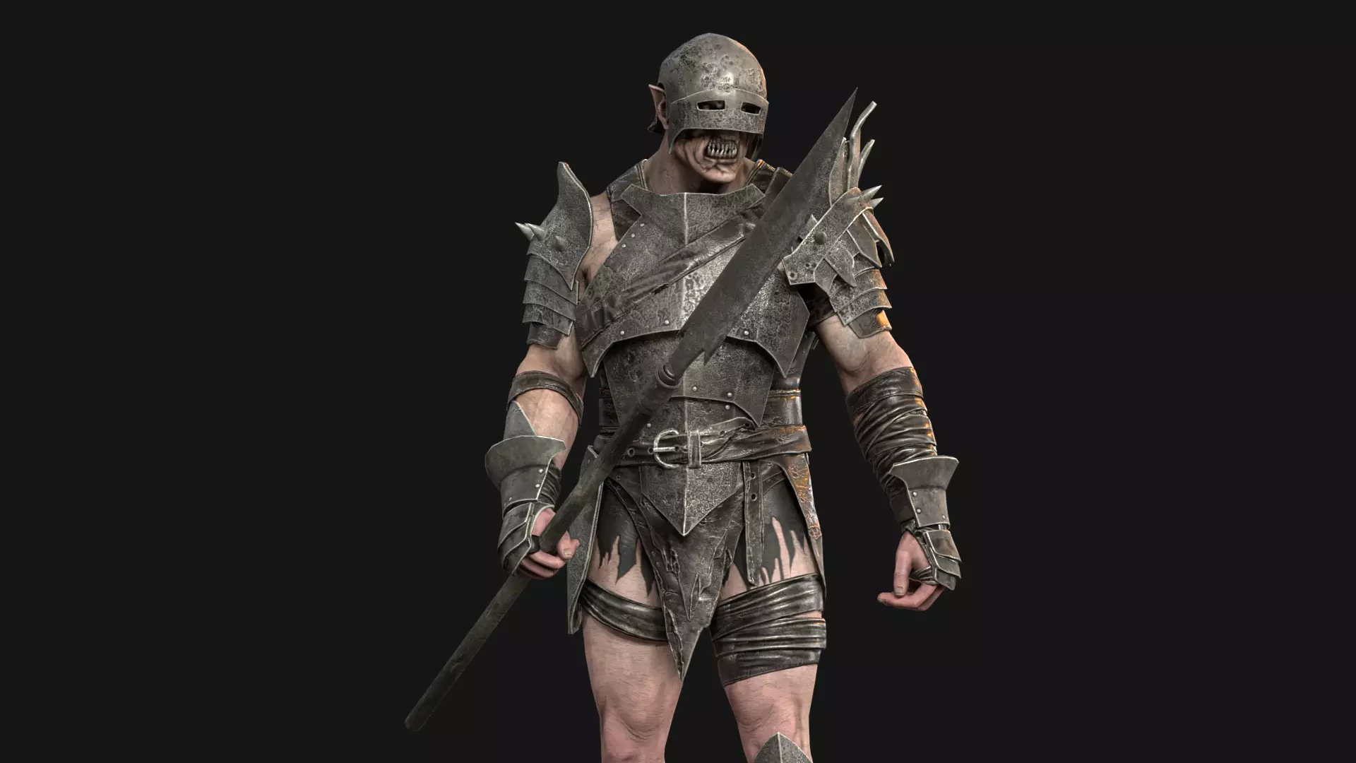 HeavyOrc1 Low-poly 3D model_10