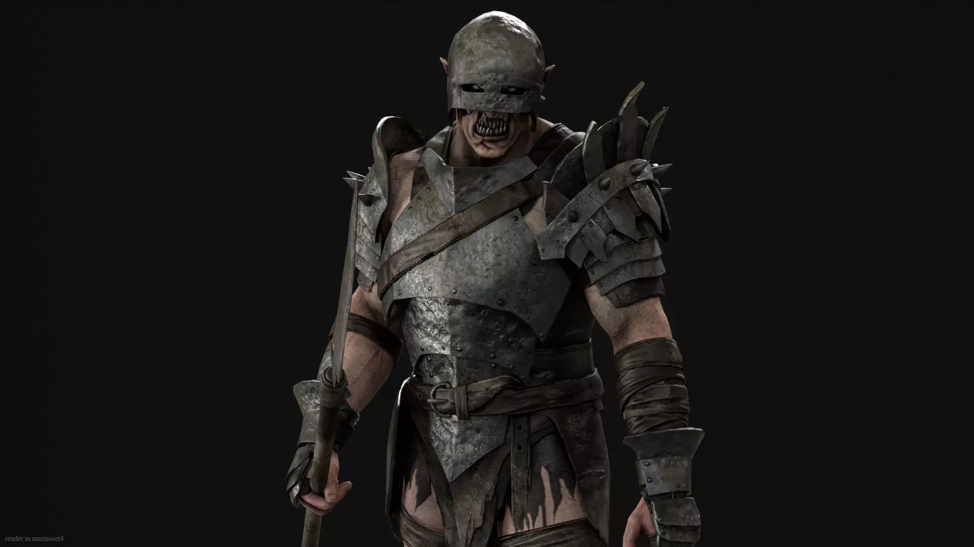 HeavyOrc1 Low-poly 3D model_2