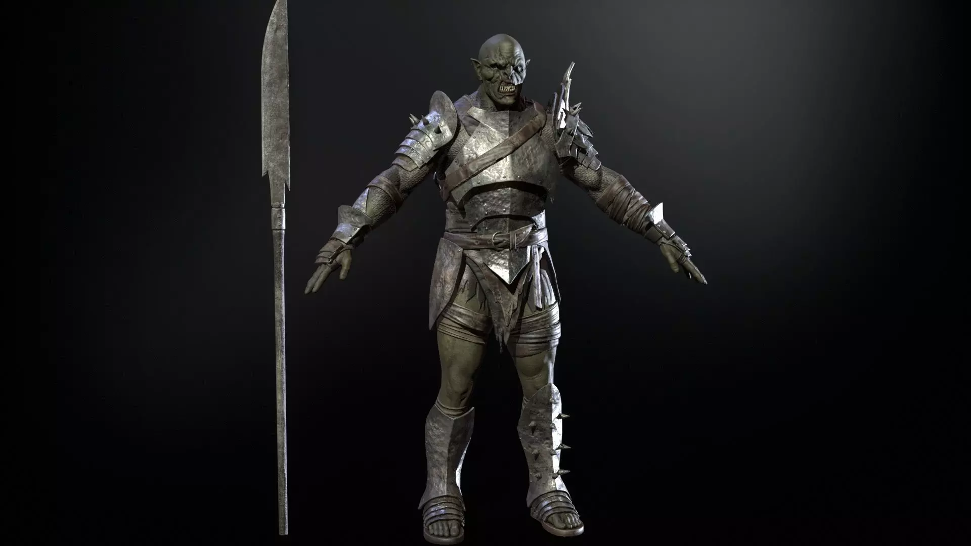 HeavyOrc1 Low-poly 3D model_19