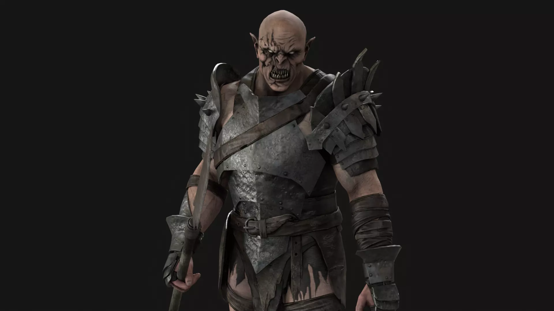 HeavyOrc1 Low-poly 3D model_11