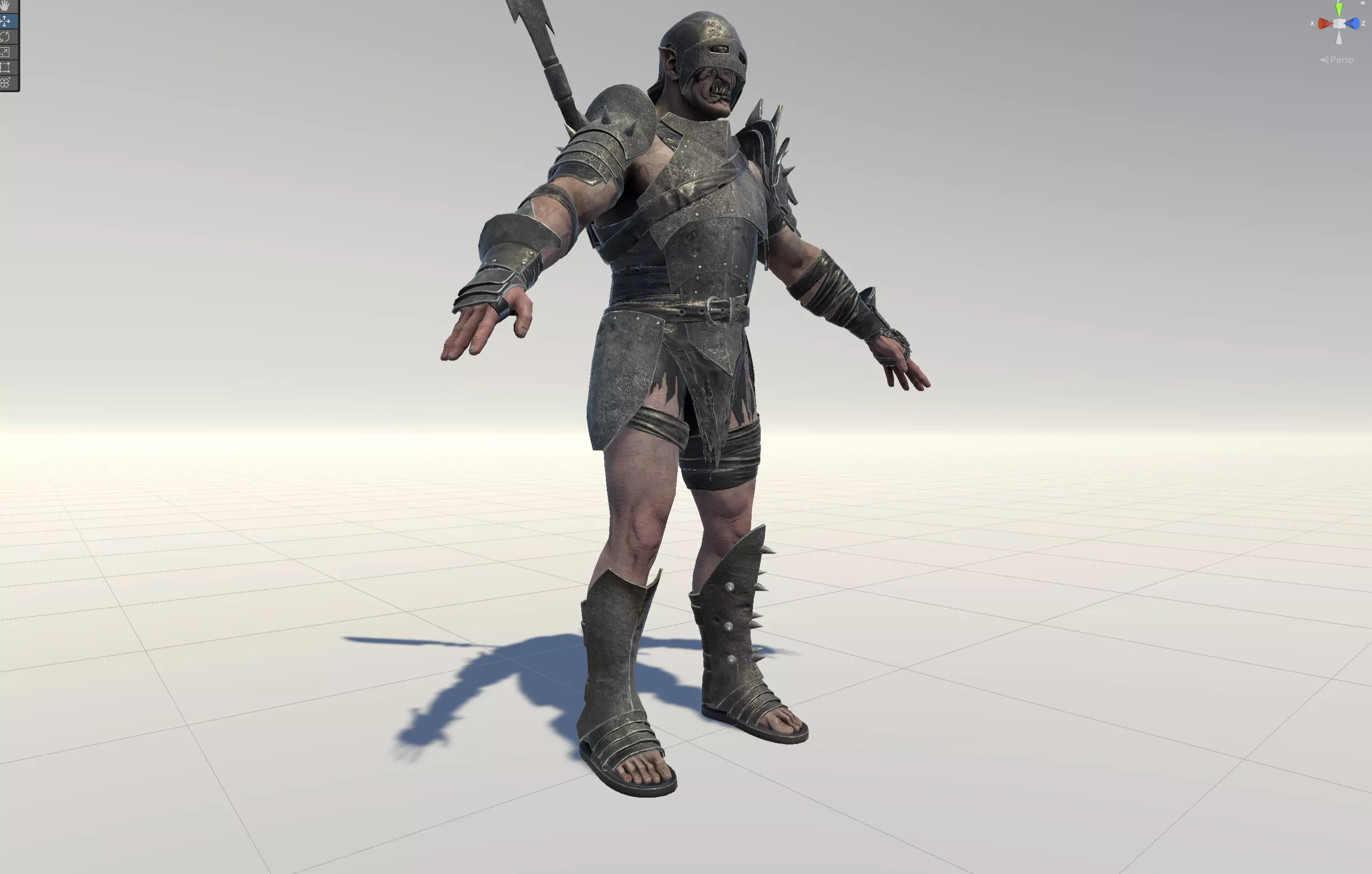 HeavyOrc1 Low-poly 3D model_6