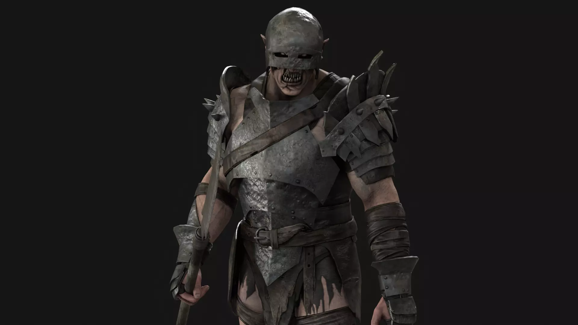 HeavyOrc1 Low-poly 3D model_12