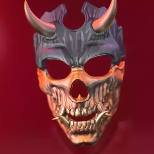 Oni 01- Bi-color - Skull mask 3D print model