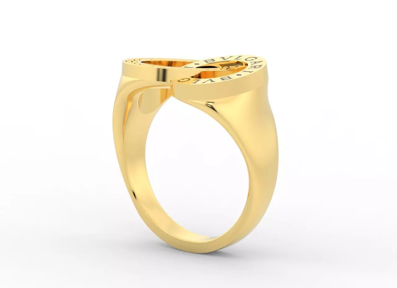 Bvlgari diamond named ring 3D print model_2
