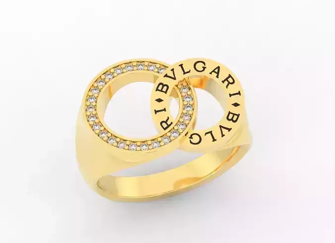 Bvlgari diamond named ring