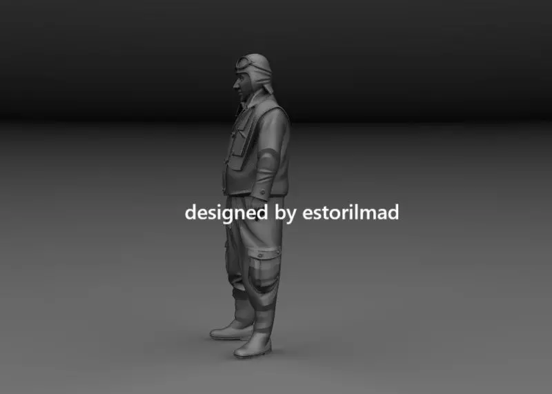 WW2 JAPANESE PILOT PLANE ZERO KAMIKAZE V2 3D print model_2