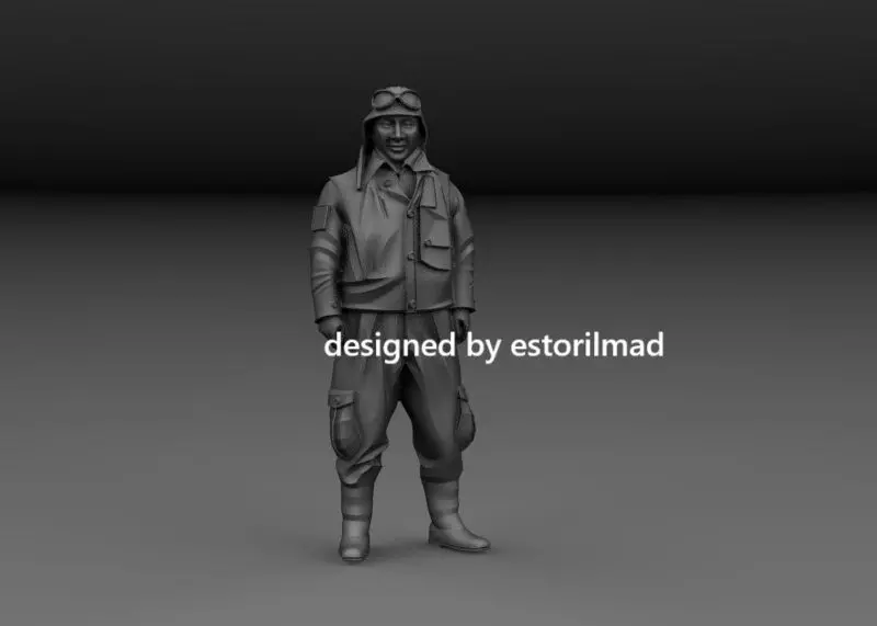 WW2 JAPANESE PILOT PLANE ZERO KAMIKAZE V2 3D print model_0