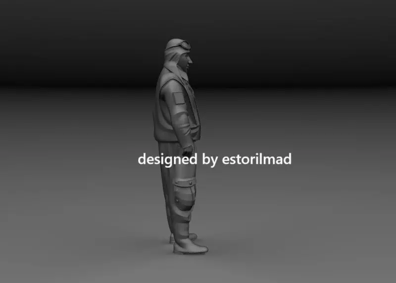 WW2 JAPANESE PILOT PLANE ZERO KAMIKAZE V2 3D print model_1