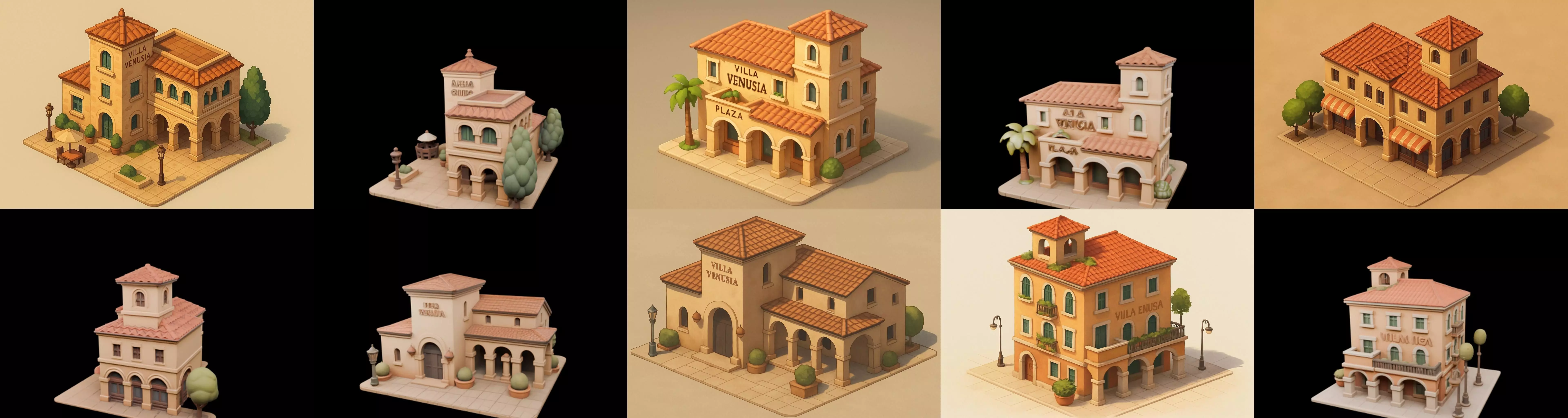 Villa luxe home bundle 3 pack 100 glb 3D model_0