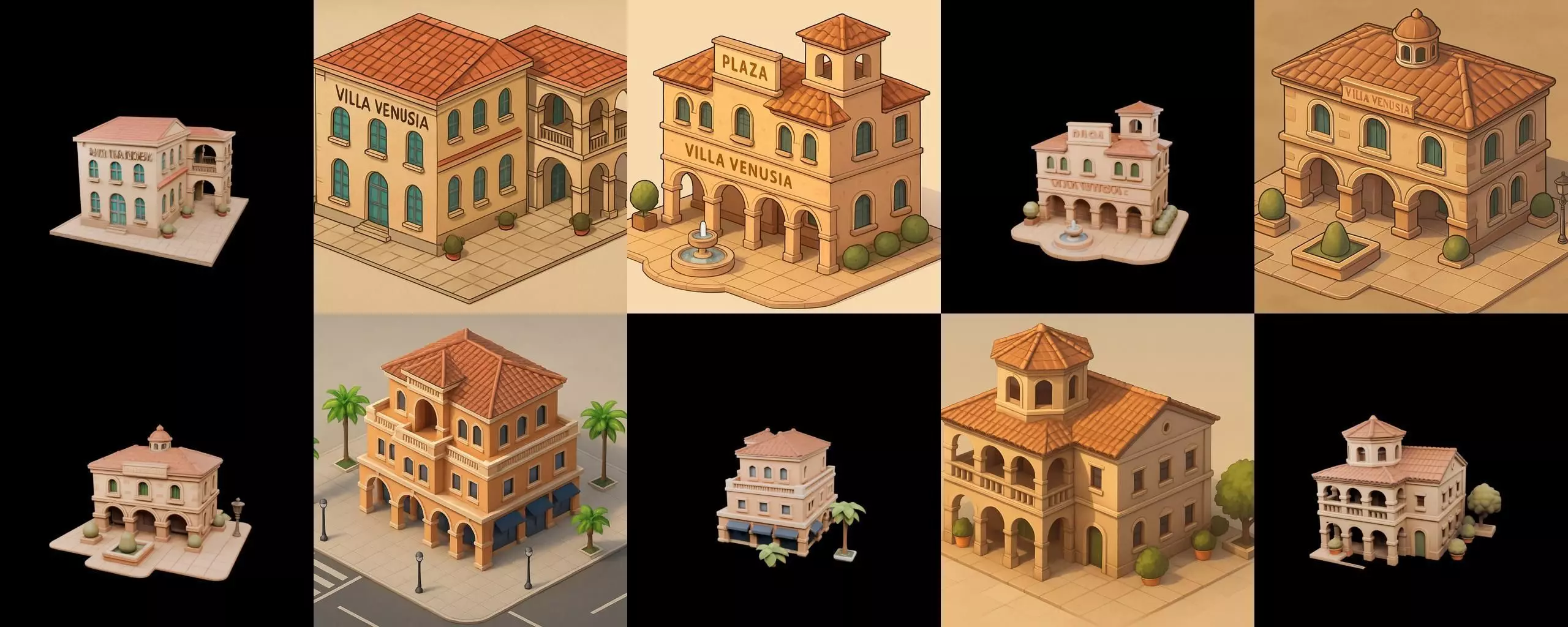 Villa luxe home bundle 3 pack 100 glb 3D model_12