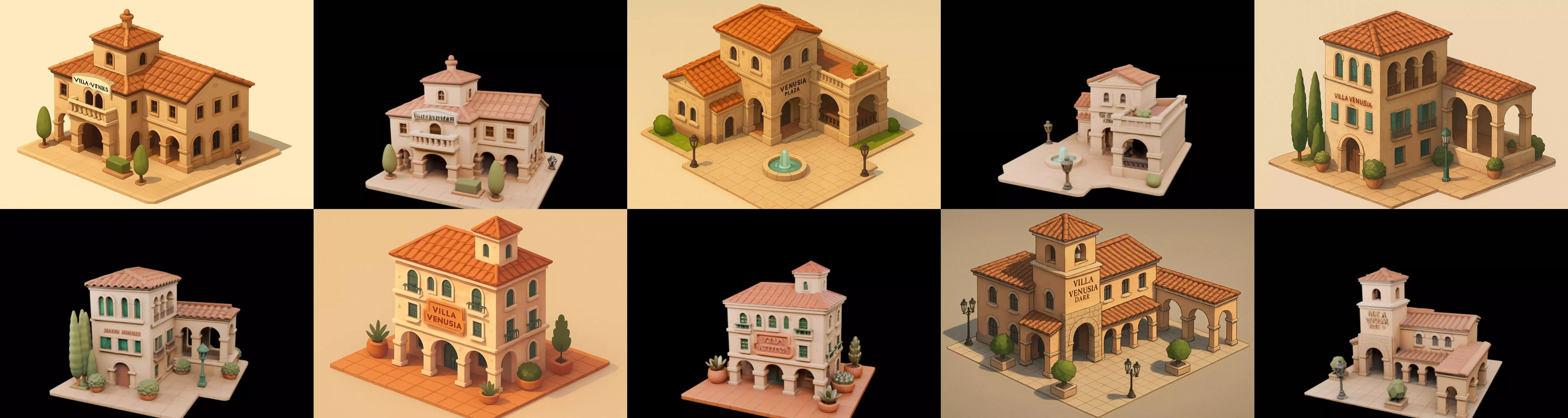 Villa luxe home bundle 3 pack 100 glb 3D model_17