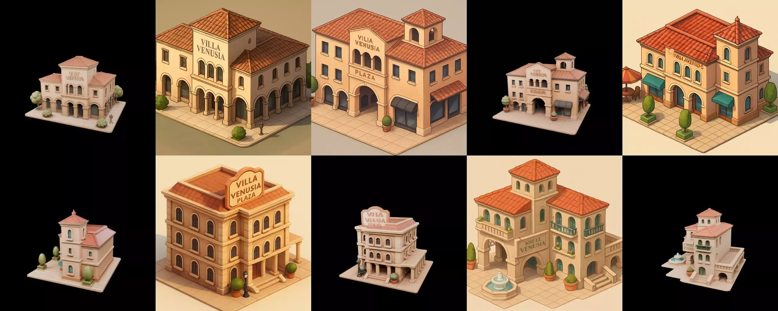 Villa luxe home bundle 3 pack 100 glb 3D model_4