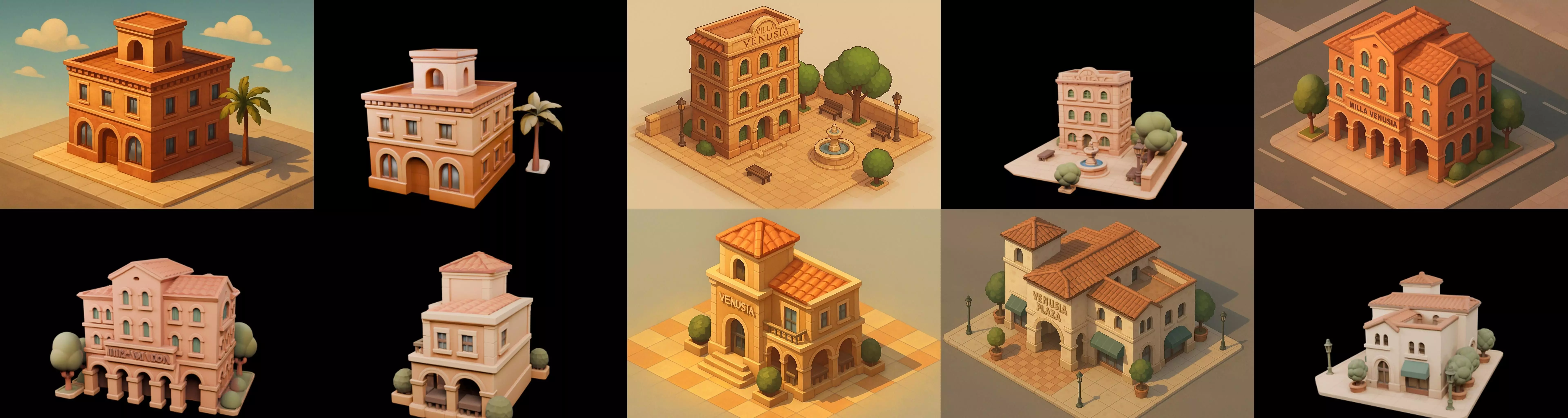 Villa luxe home bundle 3 pack 100 glb 3D model_2