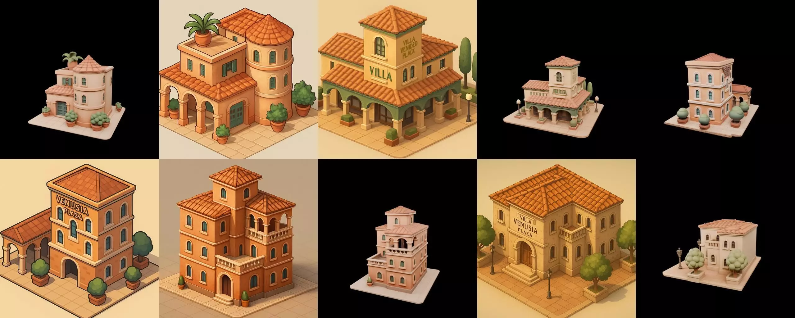 Villa luxe home bundle 3 pack 100 glb 3D model_3