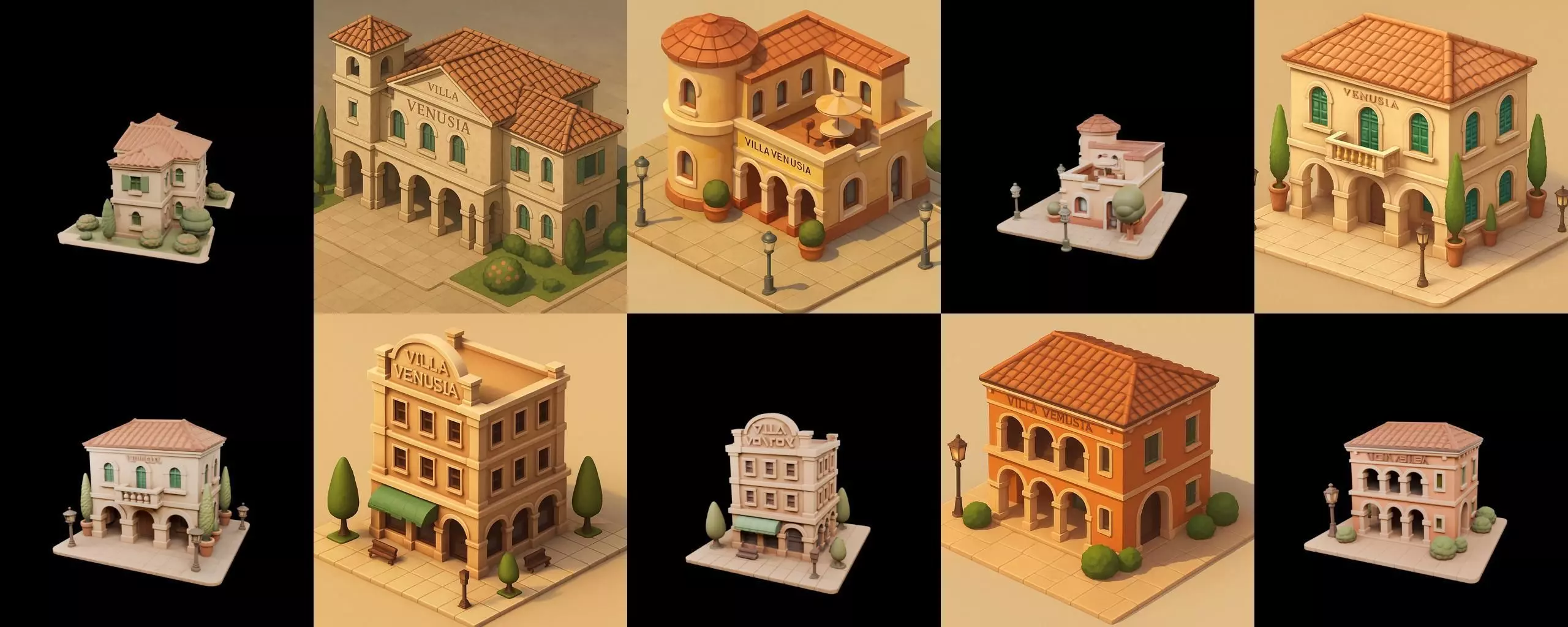 Villa luxe home bundle 3 pack 100 glb 3D model_13