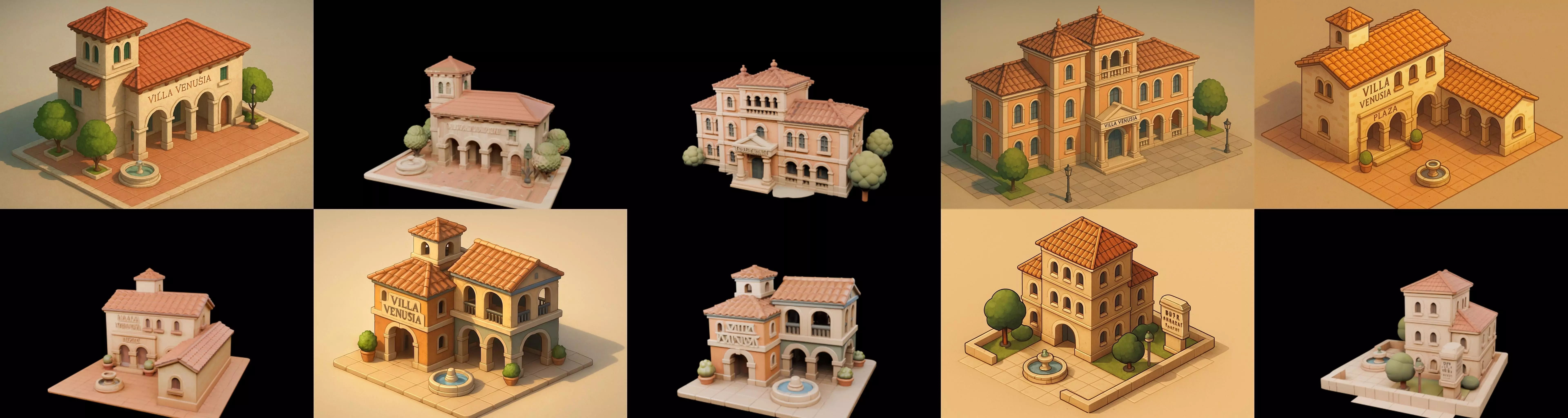 Villa luxe home bundle 3 pack 100 glb 3D model_15