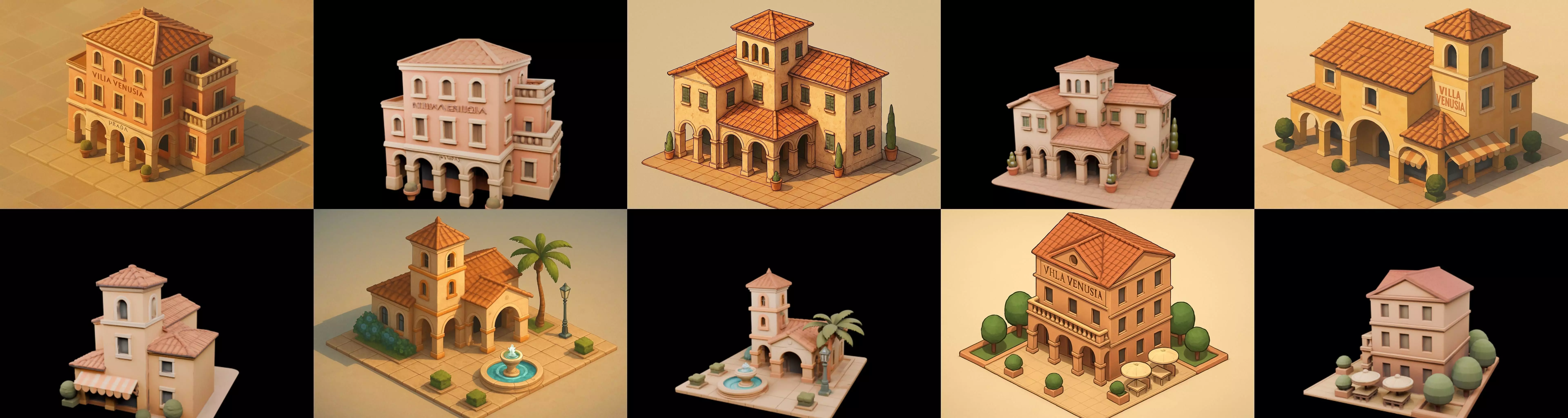 Villa luxe home bundle 3 pack 100 glb 3D model_16