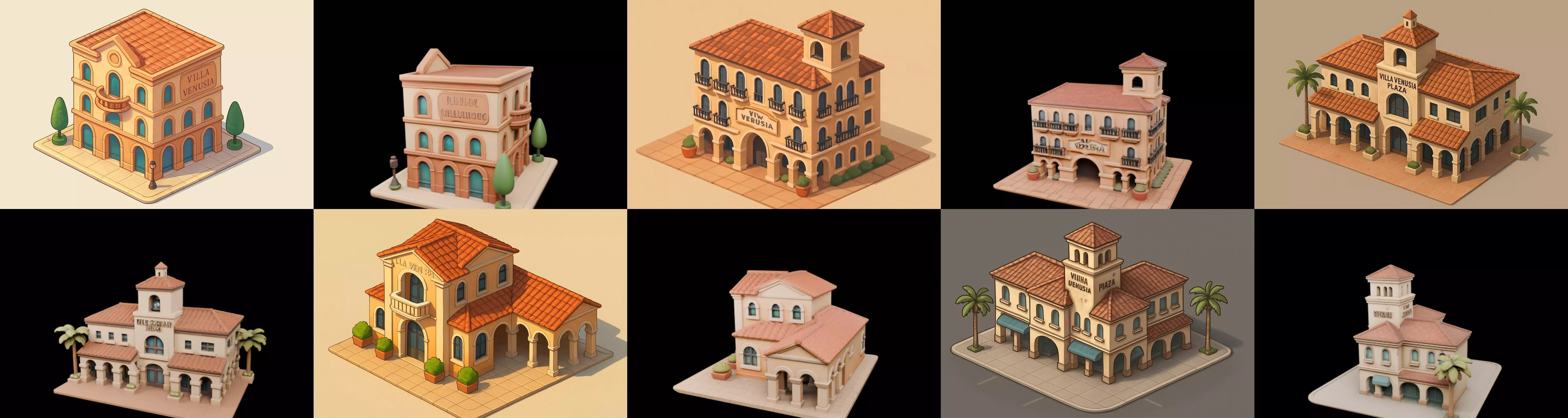 Villa luxe home bundle 3 pack 100 glb 3D model_1