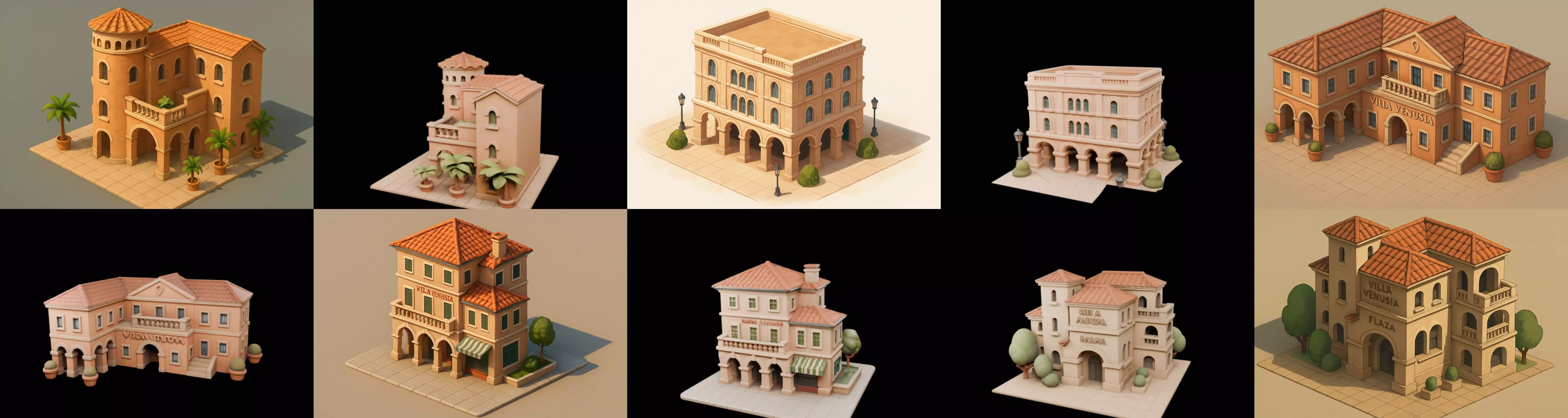 Villa luxe home bundle 3 pack 100 glb 3D model_7