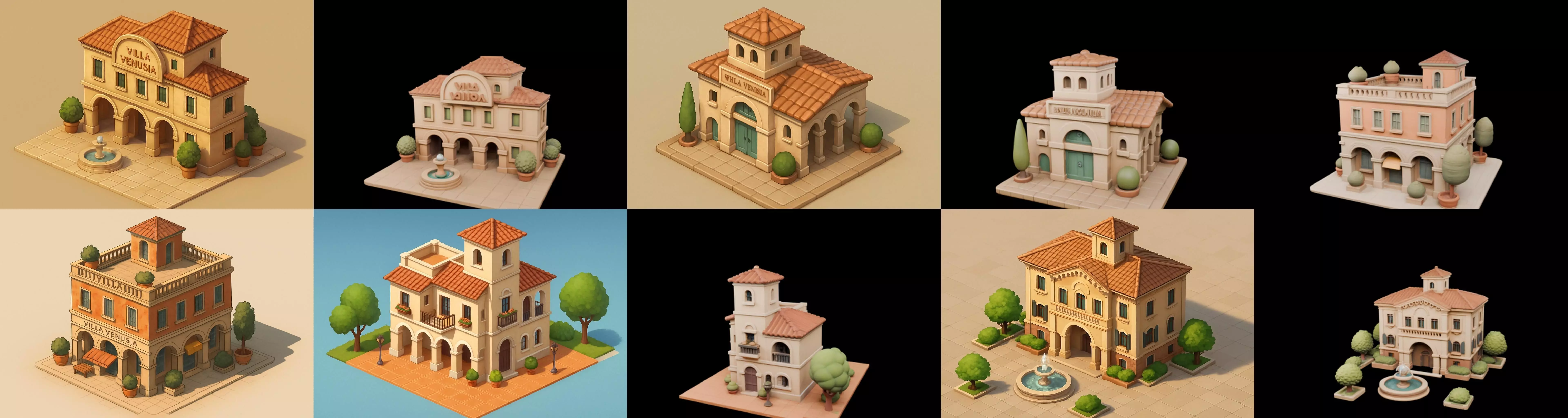 Villa luxe home bundle 3 pack 100 glb 3D model_11