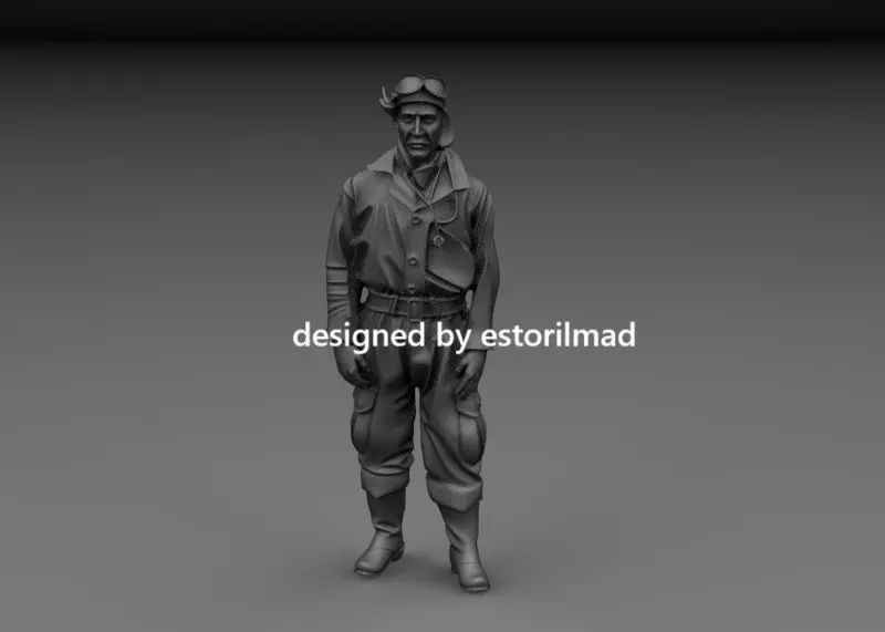 WW2 JAPANESE PILOT PLANE ZERO KAMIKAZE V3 3D print model