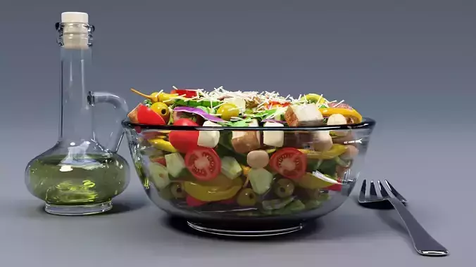 Salad 001 3D model 2