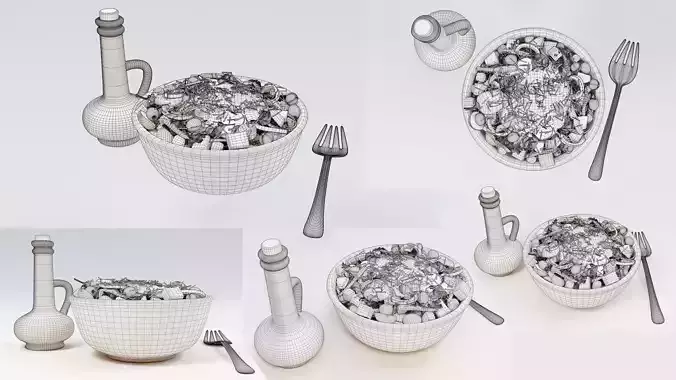 Salad 001 3D model 6