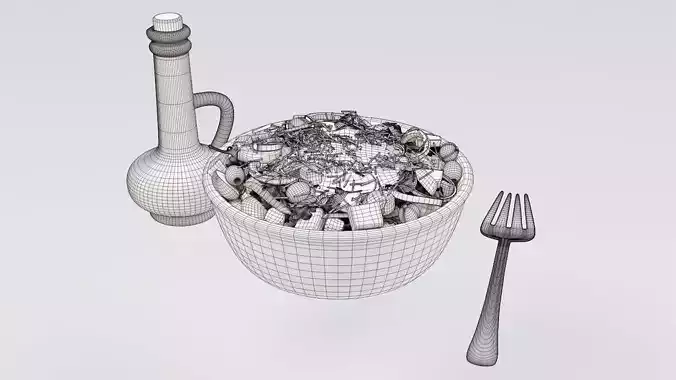 Salad 001 3D model 7
