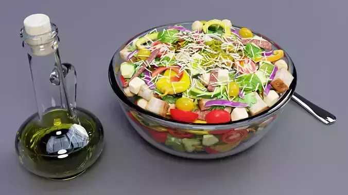 Salad 001 3D model 3