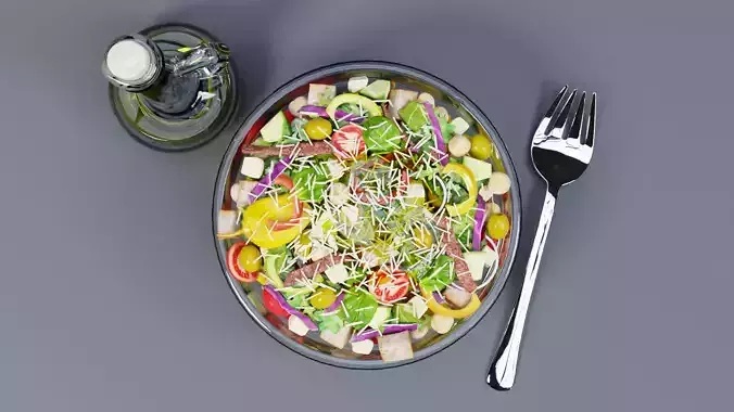 Salad 001 3D model 5