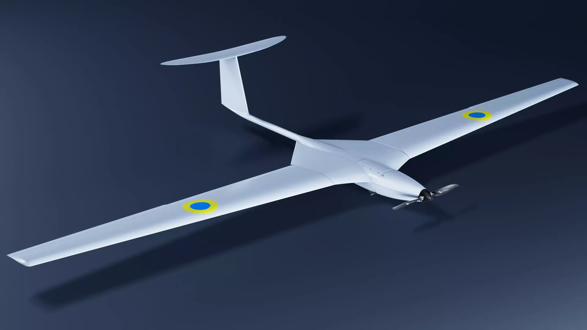Punisher Ukrainian Aircraft Drone Low-poly 3D model