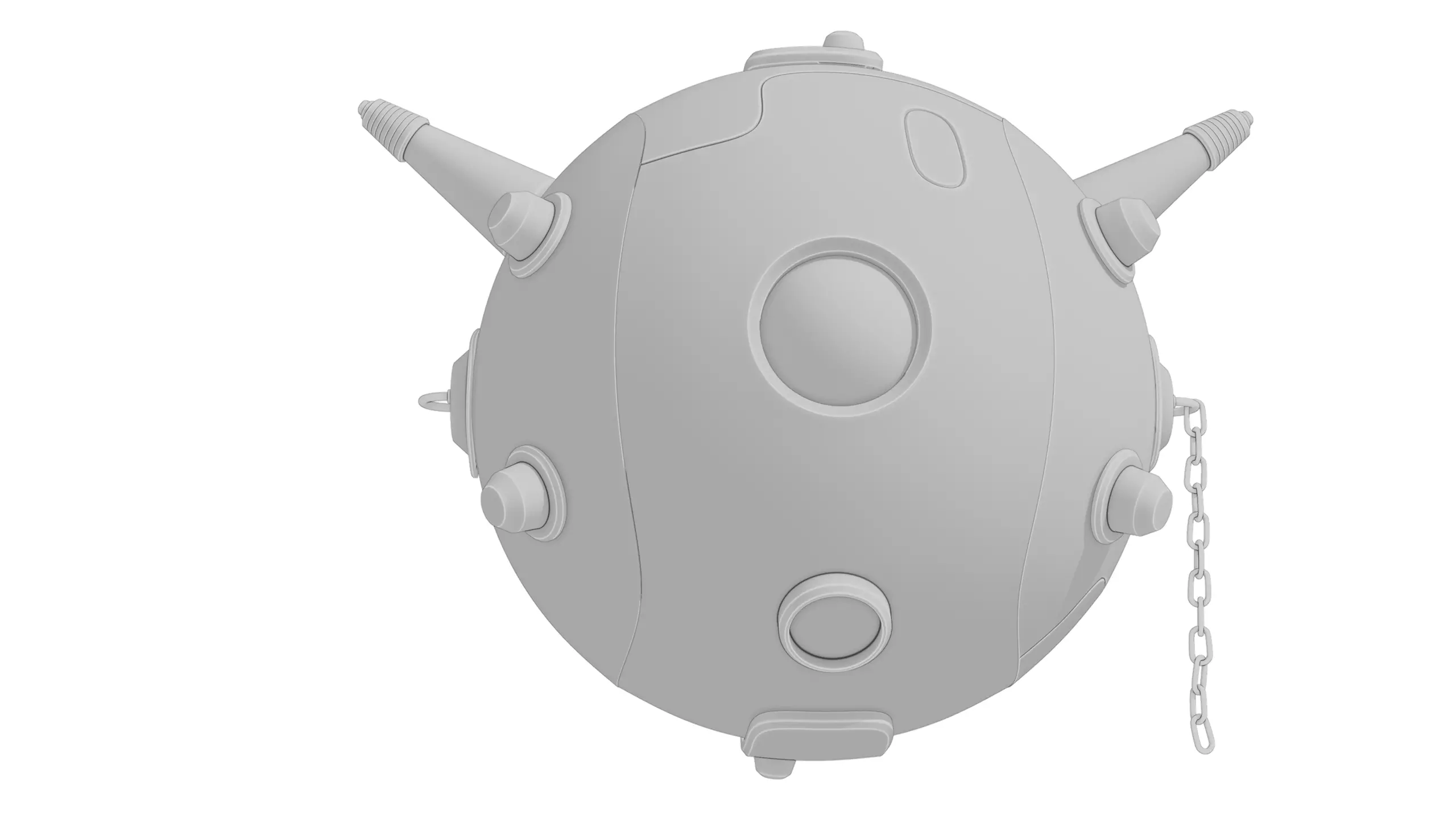 Sphere robot Low-poly 3D model_16