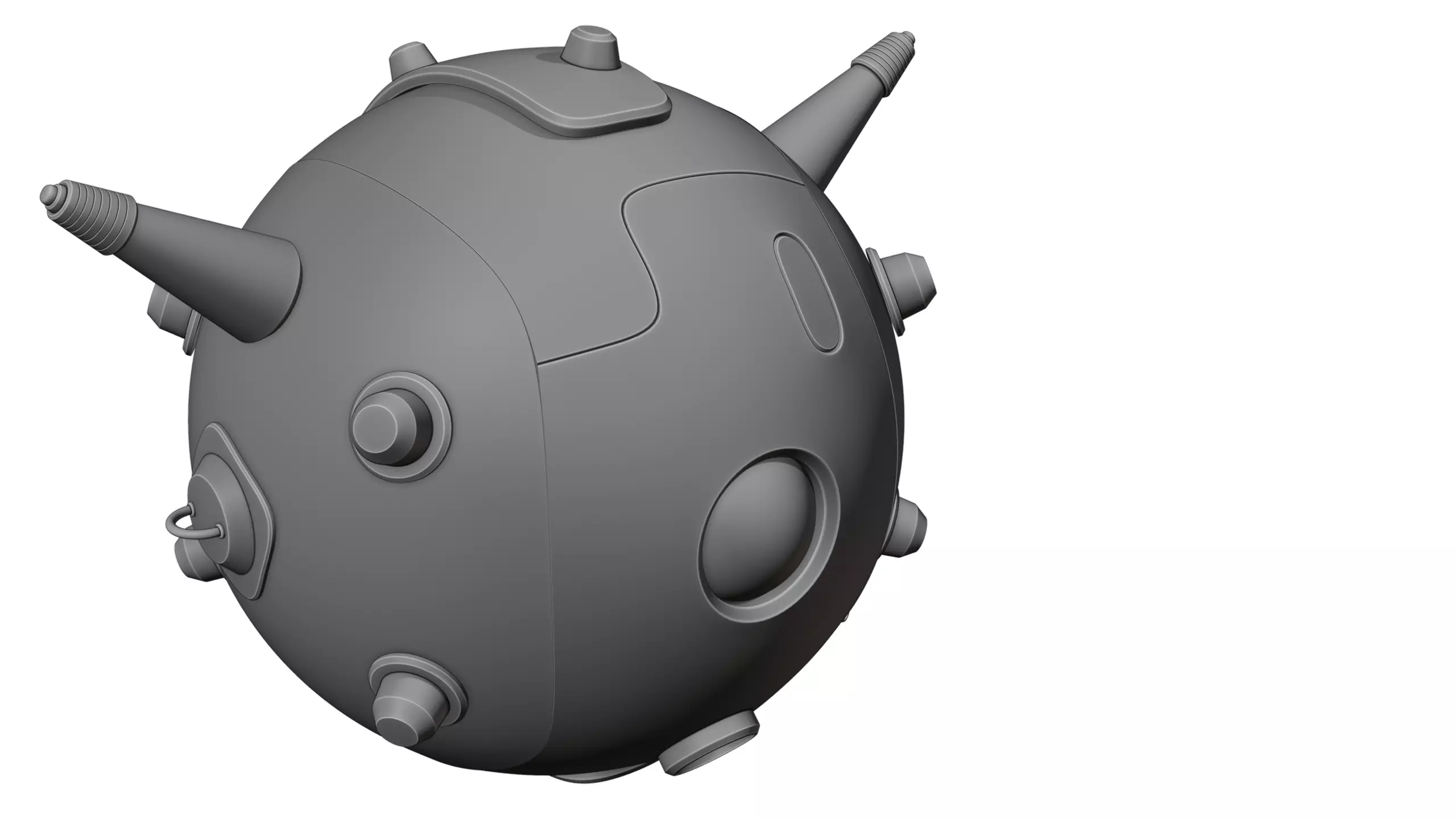Sphere robot Low-poly 3D model_27