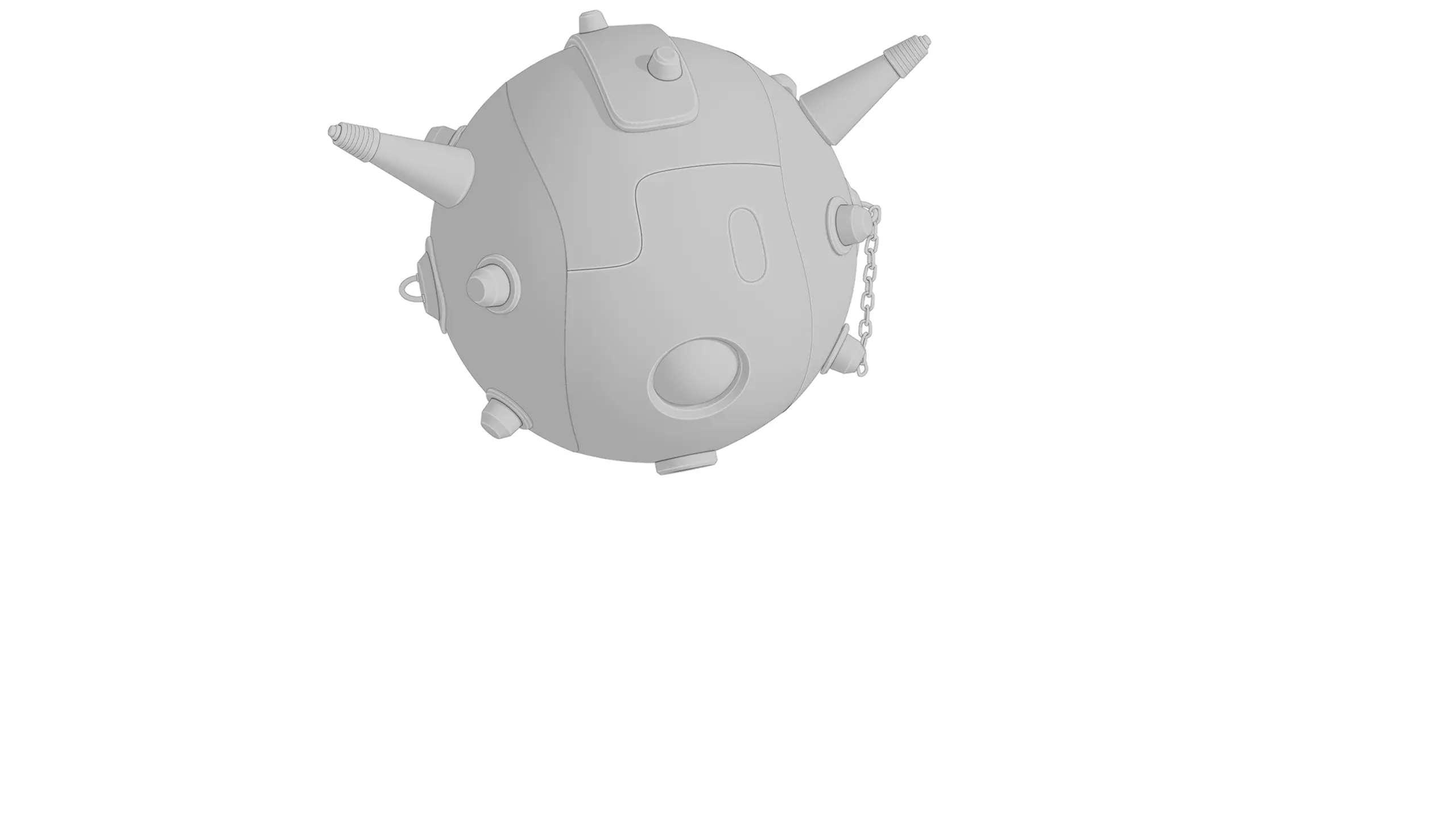 Sphere robot Low-poly 3D model_36