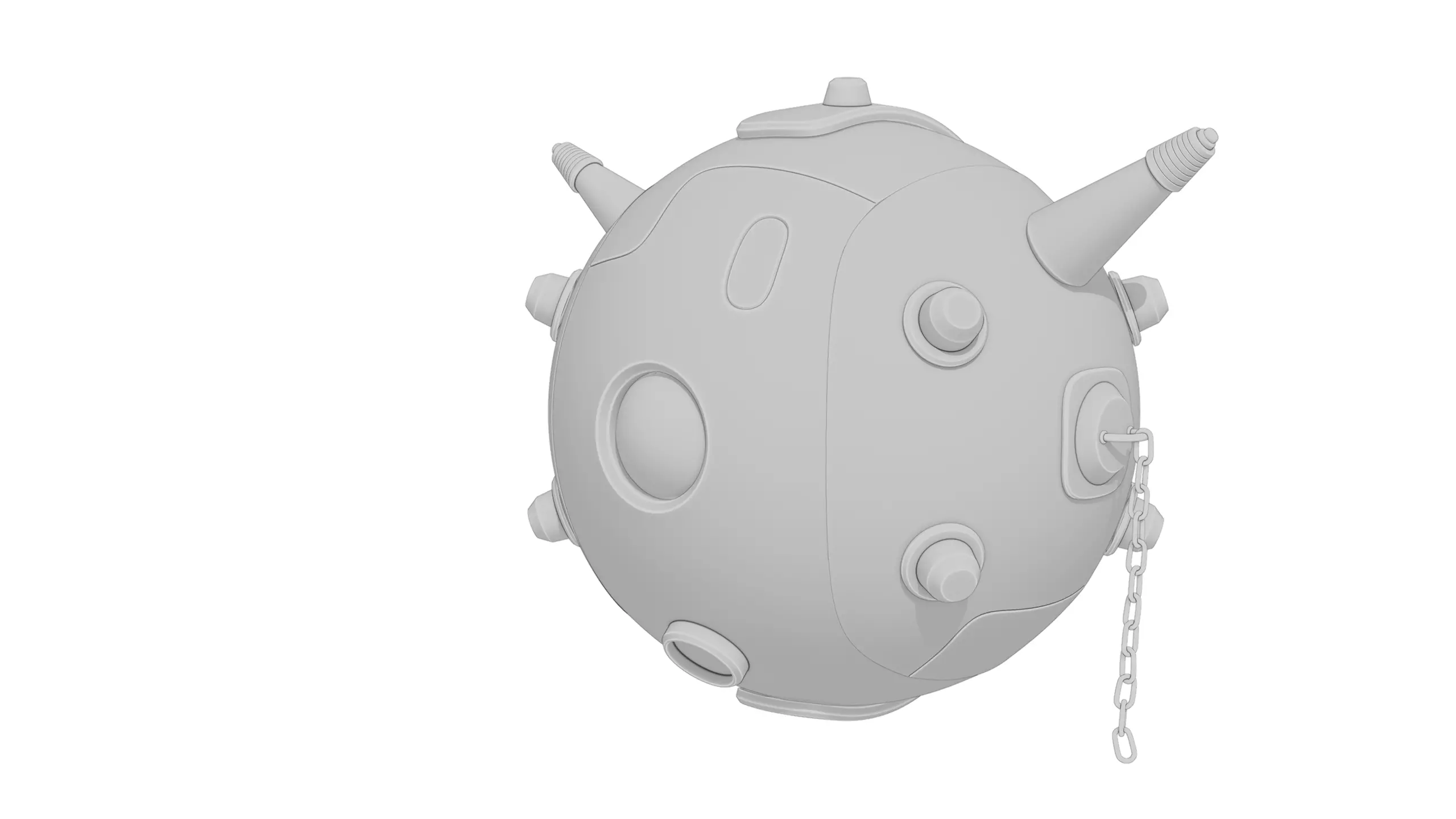 Sphere robot Low-poly 3D model_24