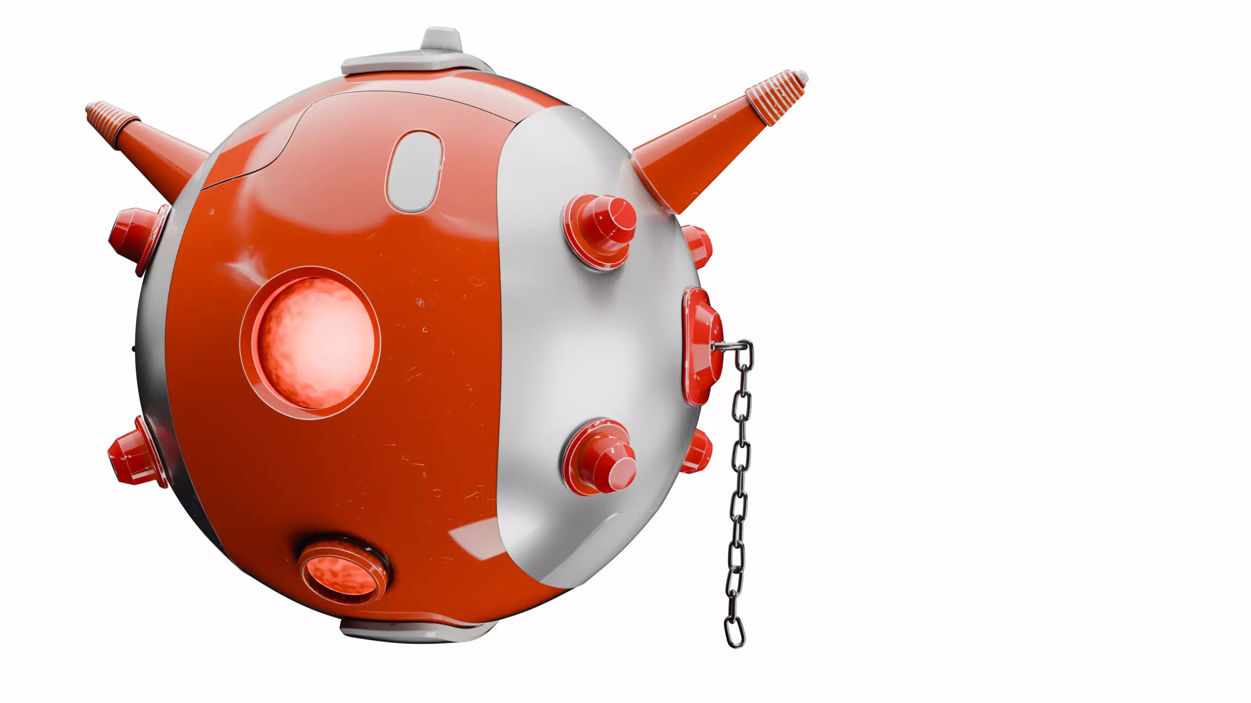 Sphere robot Low-poly 3D model_10