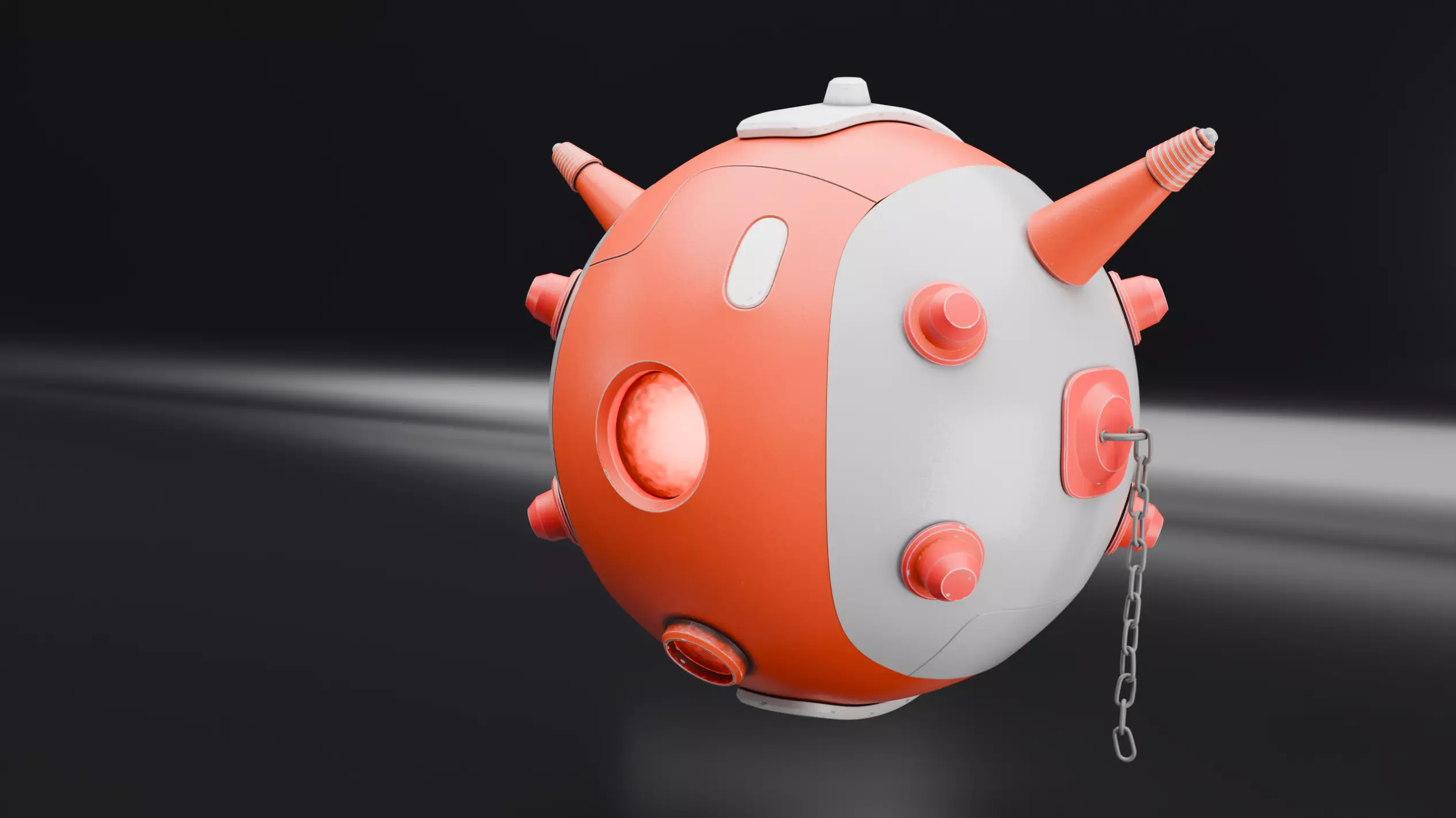 Sphere robot Low-poly 3D model_22