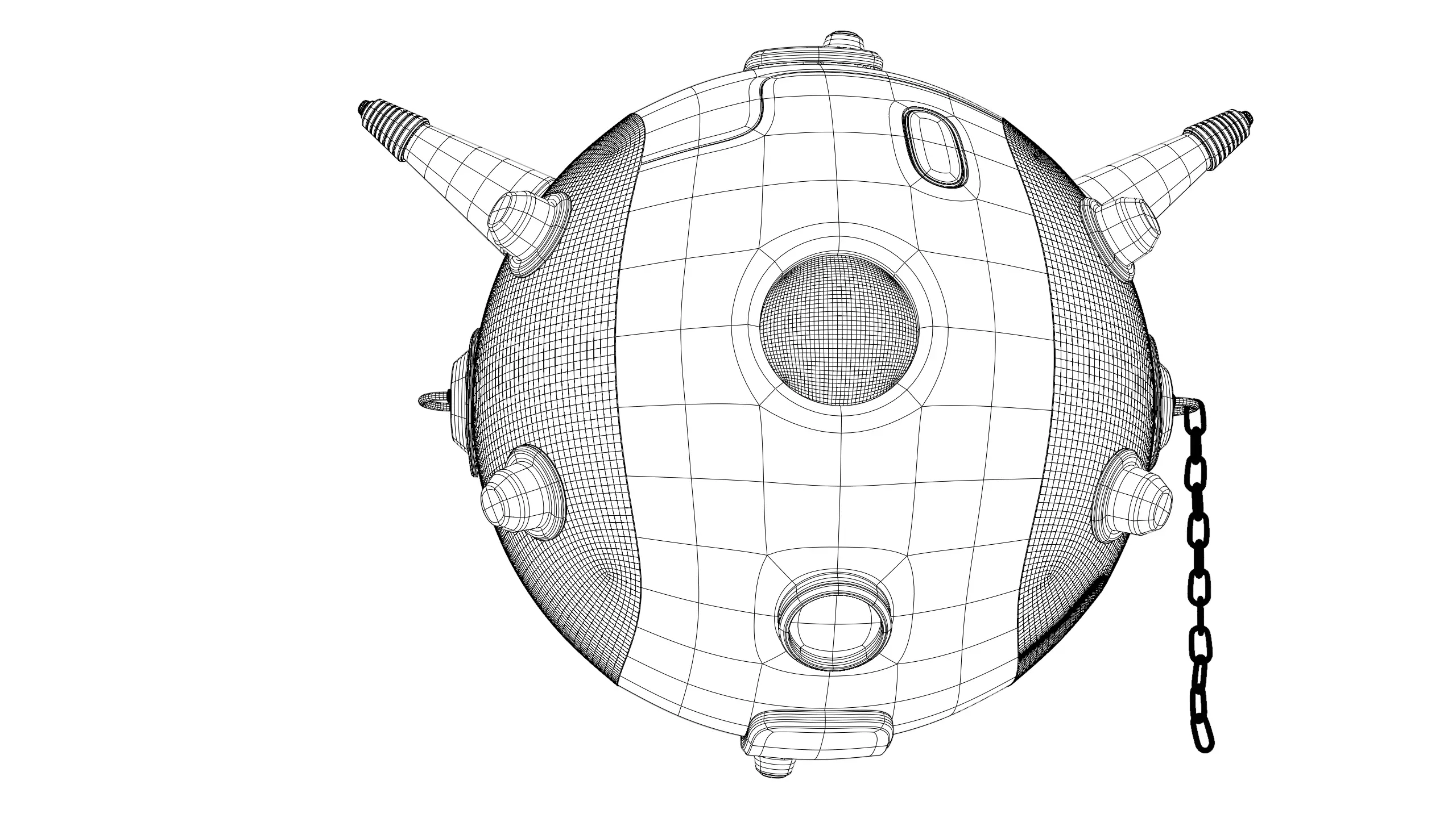 Sphere robot Low-poly 3D model_17