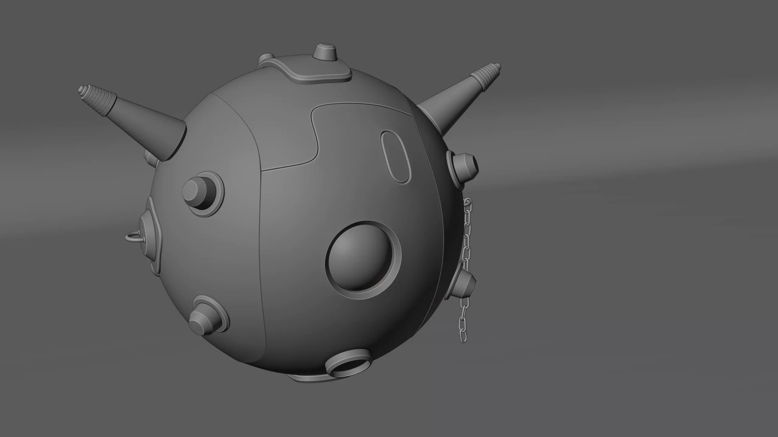 Sphere robot Low-poly 3D model_1