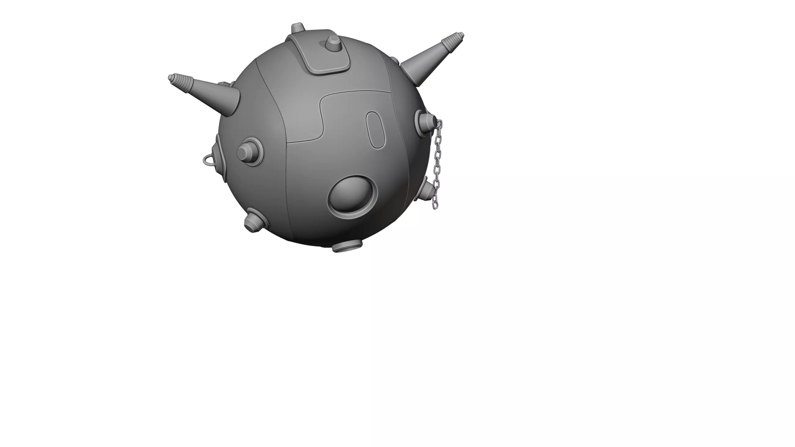 Sphere robot Low-poly 3D model_30