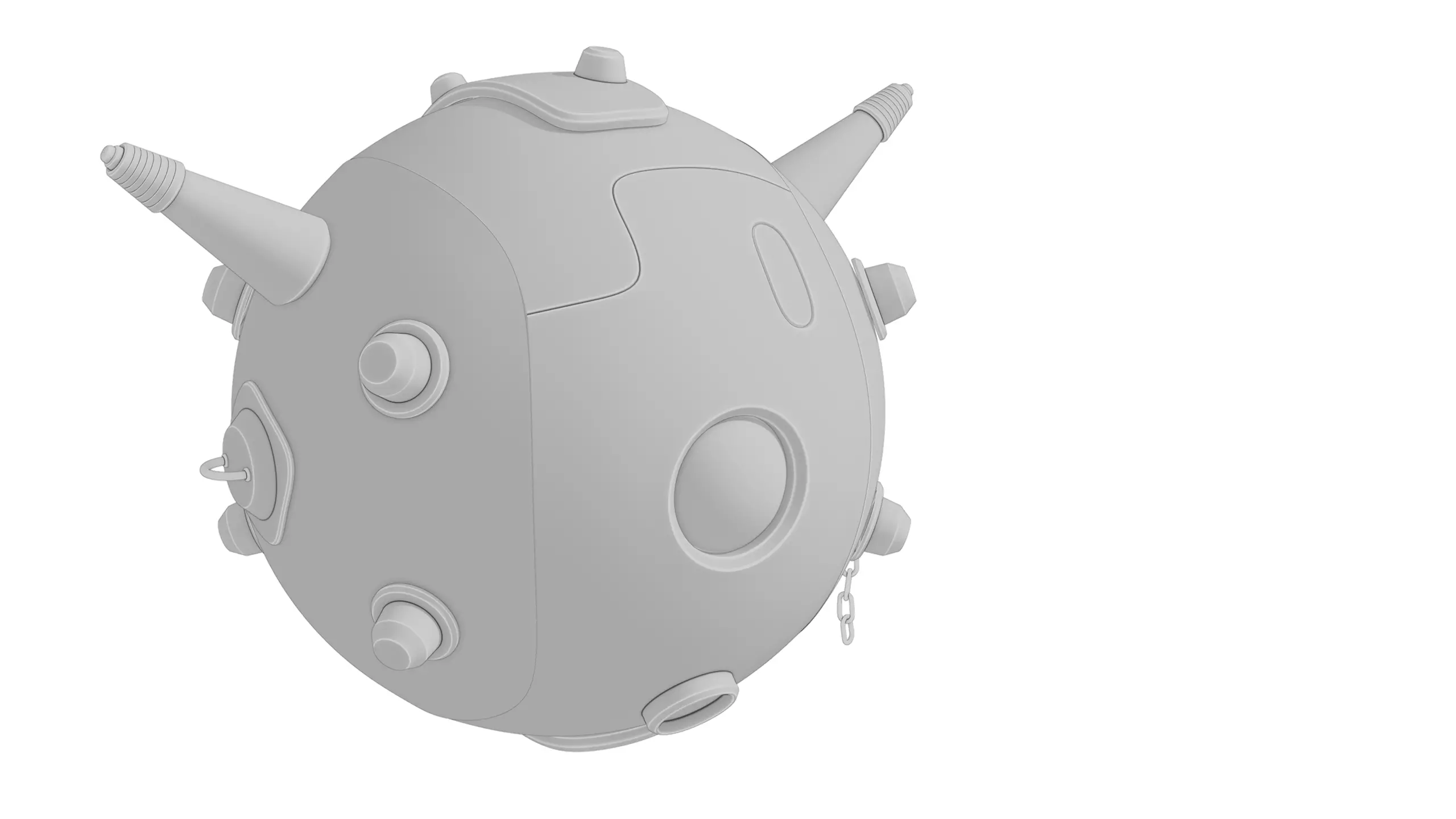 Sphere robot Low-poly 3D model_20