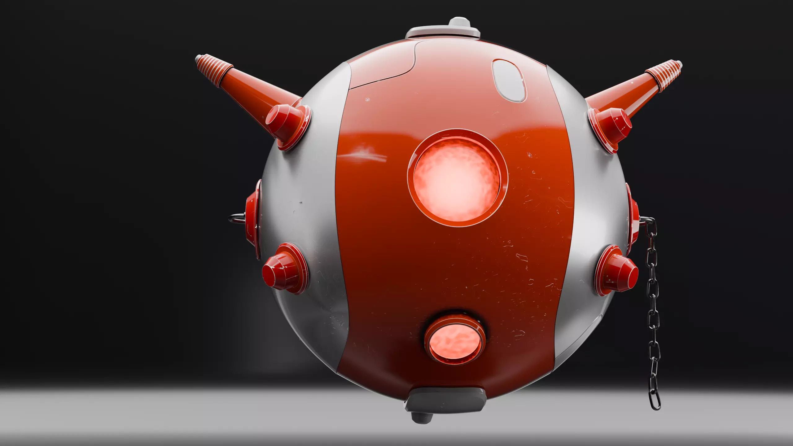 Sphere robot Low-poly 3D model_14