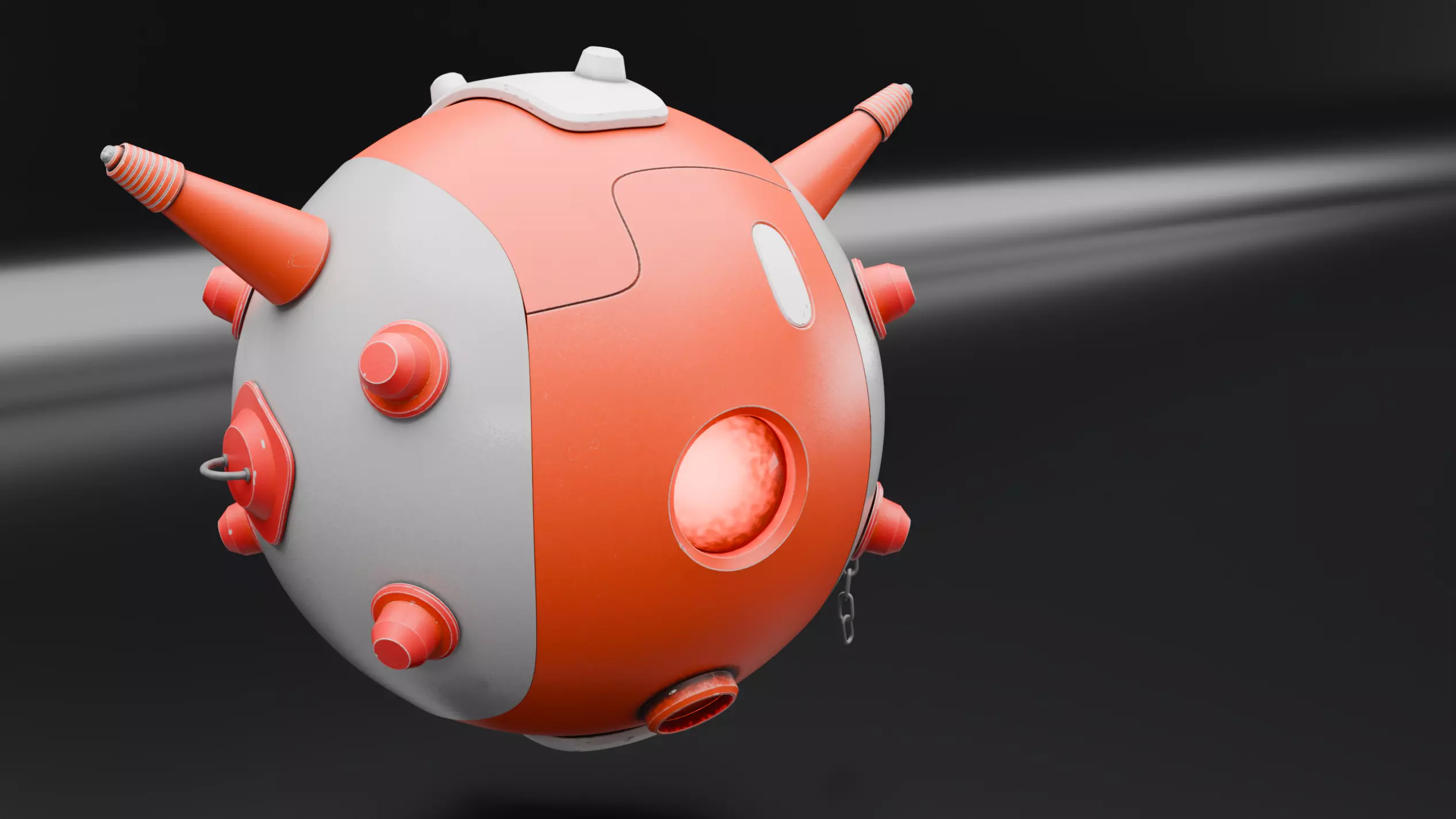 Sphere robot Low-poly 3D model_18