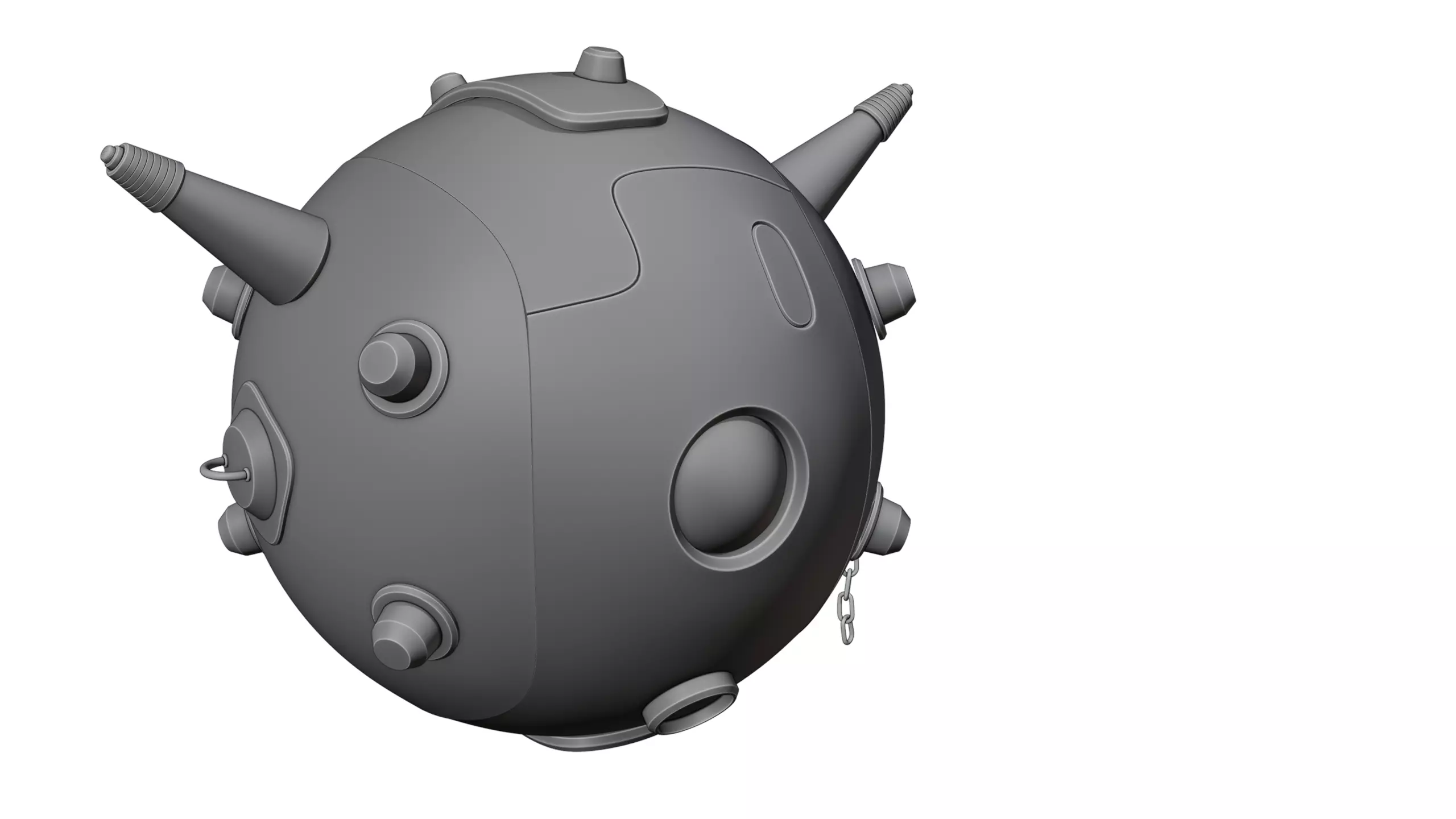 Sphere robot Low-poly 3D model_19